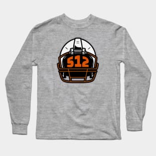 Retro Football Helmet 512 Area Code Austin Texas Football Long Sleeve T-Shirt